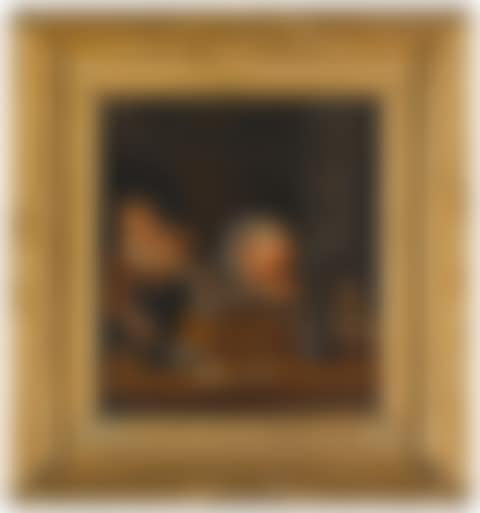 A WOMAN PICKING THE POCKET OF A SLEEPING GAMBLER (preview)