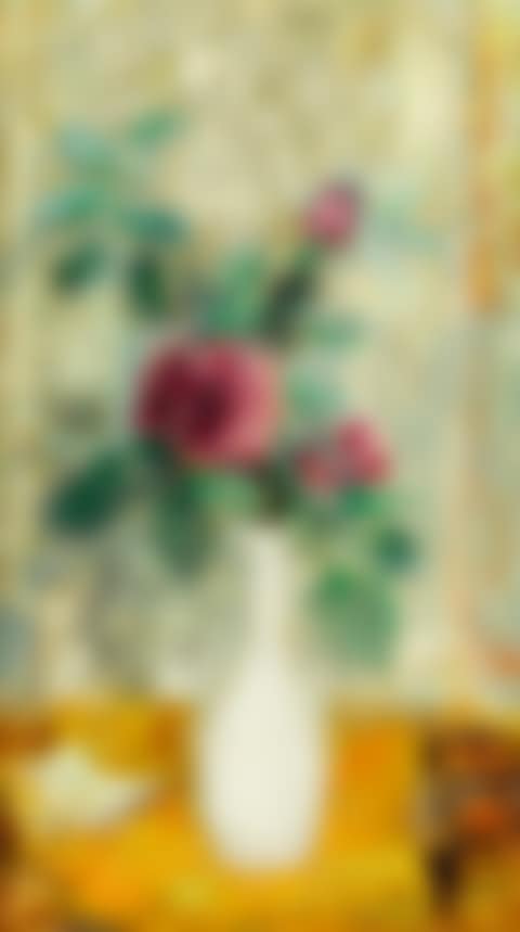 ROSES AU VASE D'ETAIN (ROSES IN A TIN VASE) (preview)