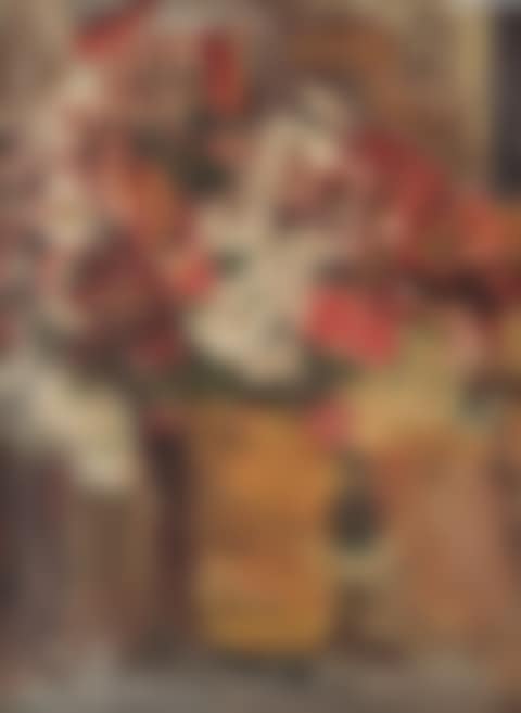 BUNGA DALAM VAS BERBALU TULE ROSE (FLOWERS IN A VASE WRAPPED IN ROSE'S TULLE)  (preview)
