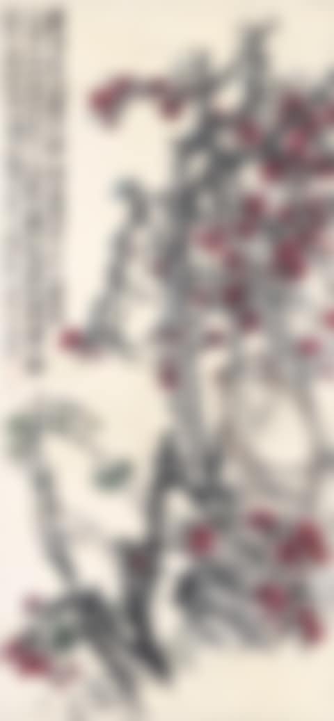 PLUM BLOSSOMS IN RED AND GREEN (preview)