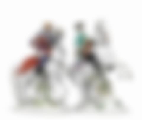 TWO EQUESTRIAN FIGURE GROUPS (preview)