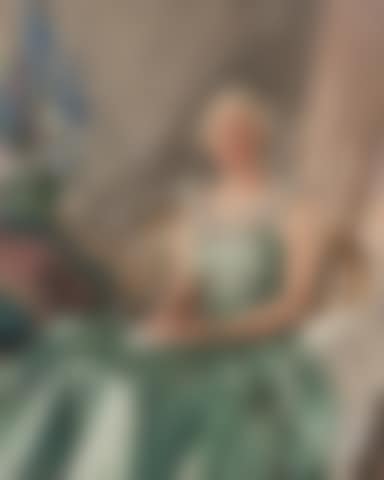 Three quarter length portrait of Lady Nina Fraser in blue gown (preview)