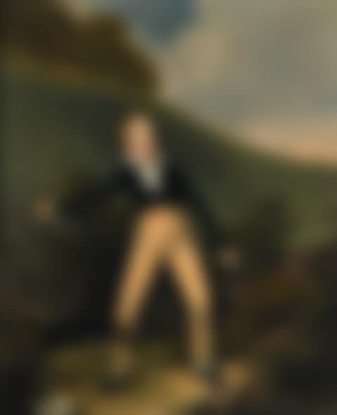 PORTRAIT OF A BOY, FULL-LENGTH, PLAYING WITH A DOG BEFORE A LANDSCAPE WITH AN OPEN COPY OF SALLUST'S JUGURTHA ON THE GROUND BEFORE HIM (preview)