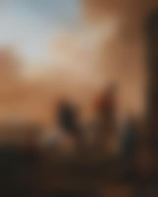 Two huntsmen on horseback by a well (preview)