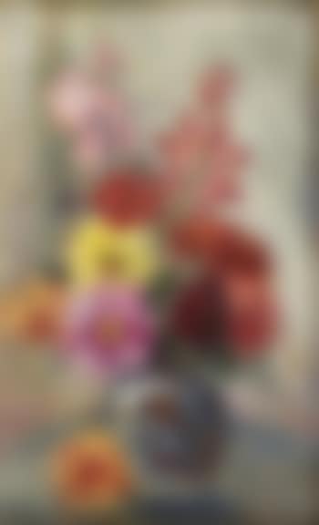 Glaïeuls et dahlias dans un vase (preview)
