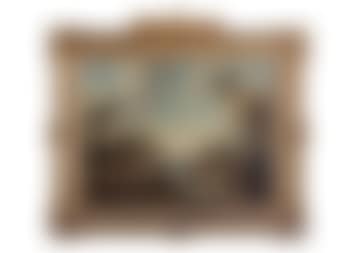 Figures on a bridge outside a village (preview)