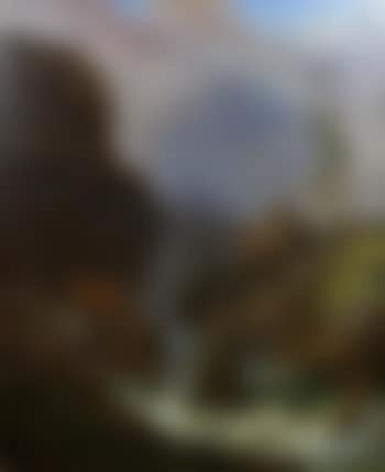 Mountain vista with water mill (preview)