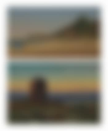 Vue de Messine (1); Ruines dans la campagne romaine ou Torre del Diacolo (2) (preview)