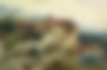 Mountainous River Landscape with a Family Beside a Stone House (preview)