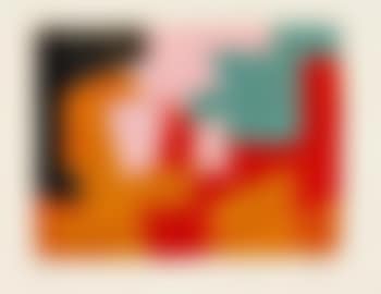 Composition orange, noire, rose, vert et rouge (preview)