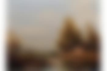 A River Landscape with Figures, a Cottage in the distance (preview)