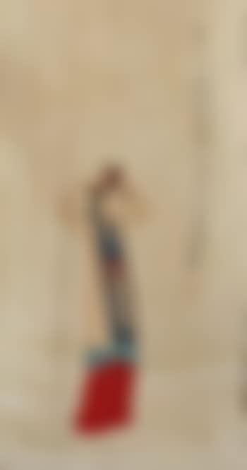 Full-length portrait of a woman in traditional robes, tying a ribbon in her hair (preview)
