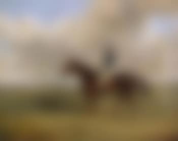 A racehorse with jockey up (preview)
