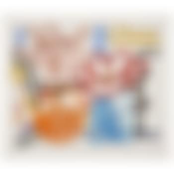 Maquette for still life with orange and tulip doodle (3D) (preview)