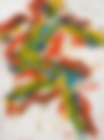 Gestisch abstrakte Figur in Rot-Grün-Gelb (preview)