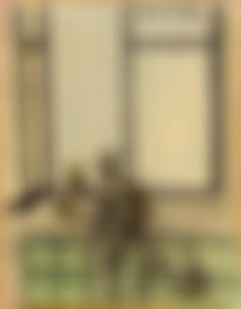 Nature morte à la fenêtre et au verre de fleurs (preview)
