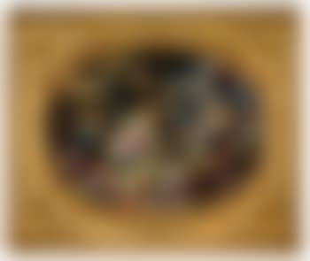 Natura morta con grappoli d'uva, funghi, pesche, fiori e coppa in lapislazzulo (preview)