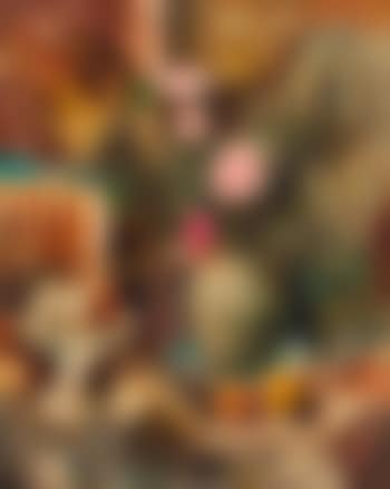 Vase de fleurs et coupe de fruits (preview)