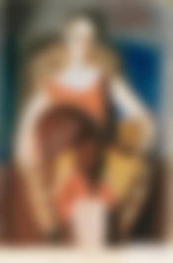 Frau mit Katze im Sessel (preview)