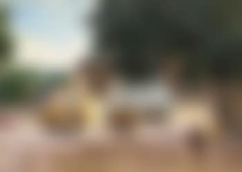 Dorfstrasse während der Heuernte (preview)