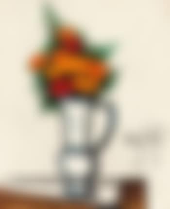 Bouquet de zinnias dans un broc (preview)