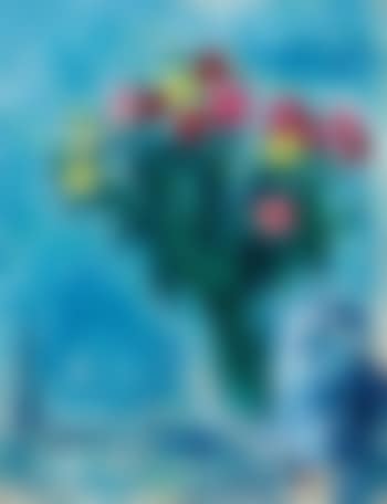 Bouquet du peintre et de sa fiancée dans le ciel bleu de Paris (preview)