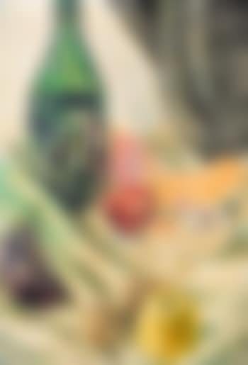 Rustic still life with a bottle of wine (preview)