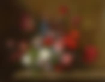 Still Life with Snowball Flowers, Tulips, and other Flowers in a Basket (preview)