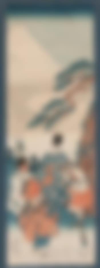 Ariwara no Narihira passing Mount Fuji on his journey
to the East (preview)