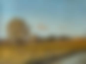 Sommerliche Landschaft mit Bach und Dorf (preview)