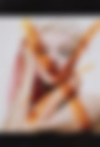 Marilyn Monroe with a fuchsia scarf behind a crucifix (preview)