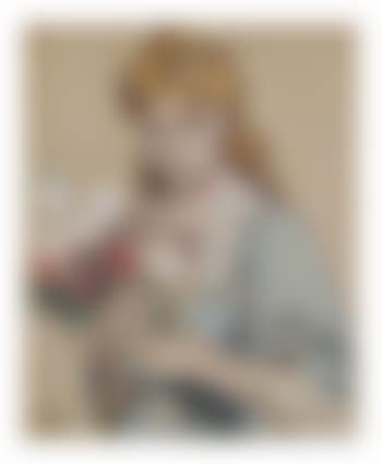 Jeune fille blonde tenant un bouquet de fleurs (preview)