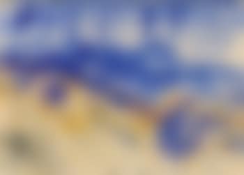 Blaue Landschaft mit Kugelbäumen (preview)