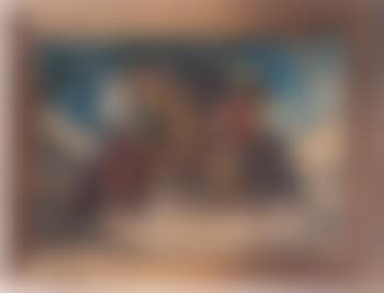 Group of riders with a lion (preview)
