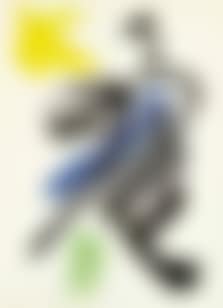Abstraction jaune, noire, bleue et verte (preview)
