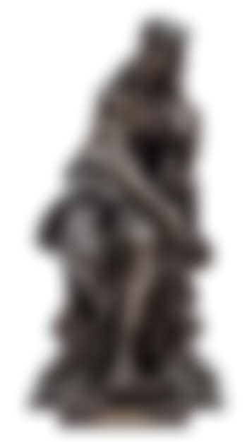 Mythological queen of Babylon seated on a throne (preview)