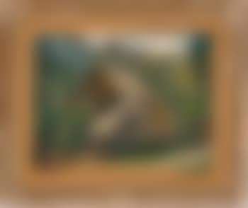 Alpine landscape with barn (preview)