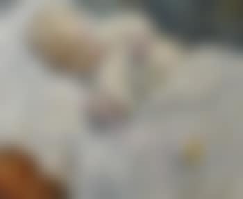A Sleeping Baby, Holding a Ribboned Toy (preview)