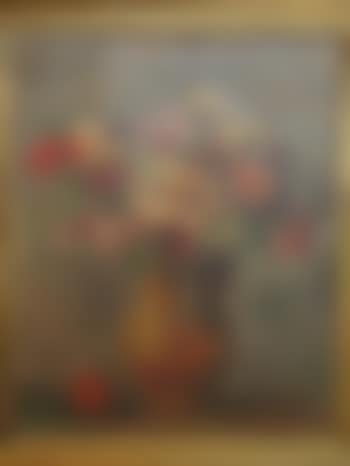 Nature morte au bouquet d'anémones sur un entablement décoré d'une orange (preview)