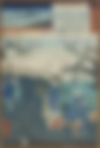 Personnages devant des pruniers en fleurs (preview)