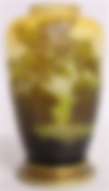 Vase, with a lakeland scene with trees (preview)