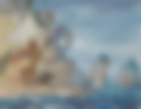 Polyphemus hurling a rock at Odysseus and his men (preview)