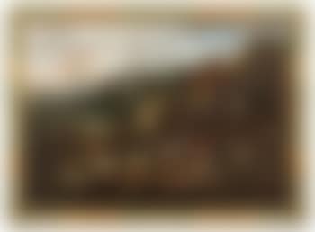Landschaft mit an einem Seeufer weidenden Tieren (preview)