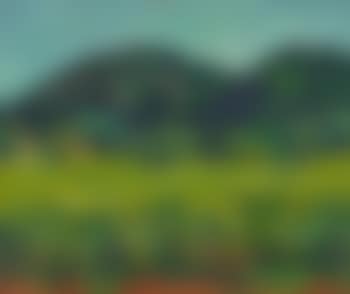 Paysage avec champ de blé et arbres fruitiers (preview)