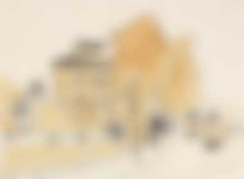 Stadtlandschaft mit zwei Straßenbahnen (preview)