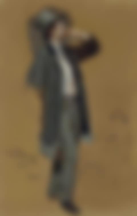 Study for 'A Parisian Café': Gentleman standing and Jean-Léon Gérôme (1824-1904) (preview)