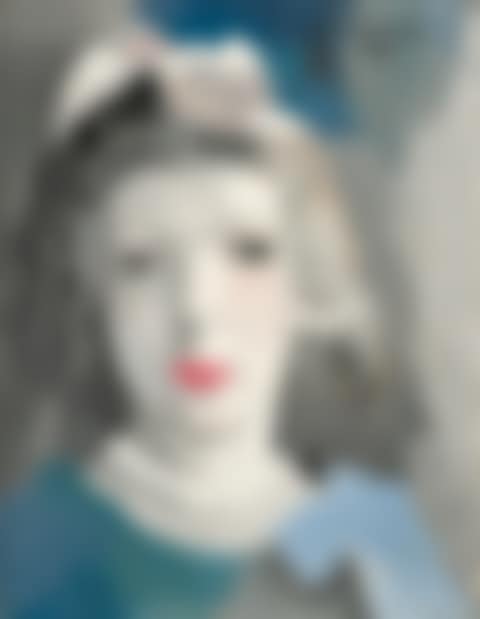 AUTOPORTRAIT AUX PERLES EN BLEU (preview)