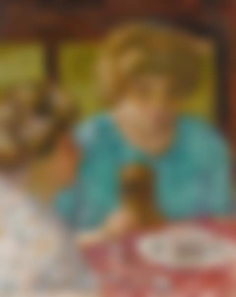 DEUX DAMES AVEC CHAT À TABLE (LES DEUX SOEURS) (preview)