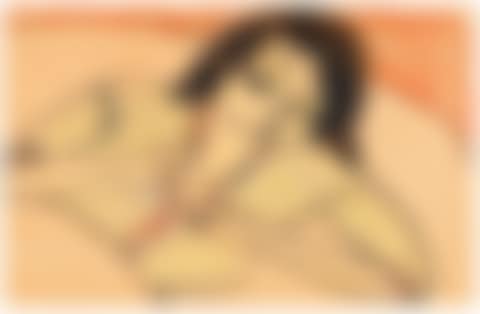 Liegende Frau im Bett (preview)