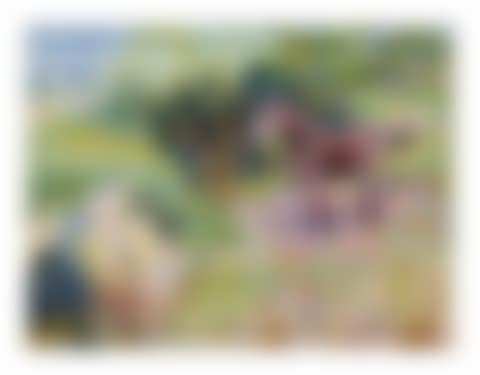 A horse in a field (recto); Flax field (verso) (preview)